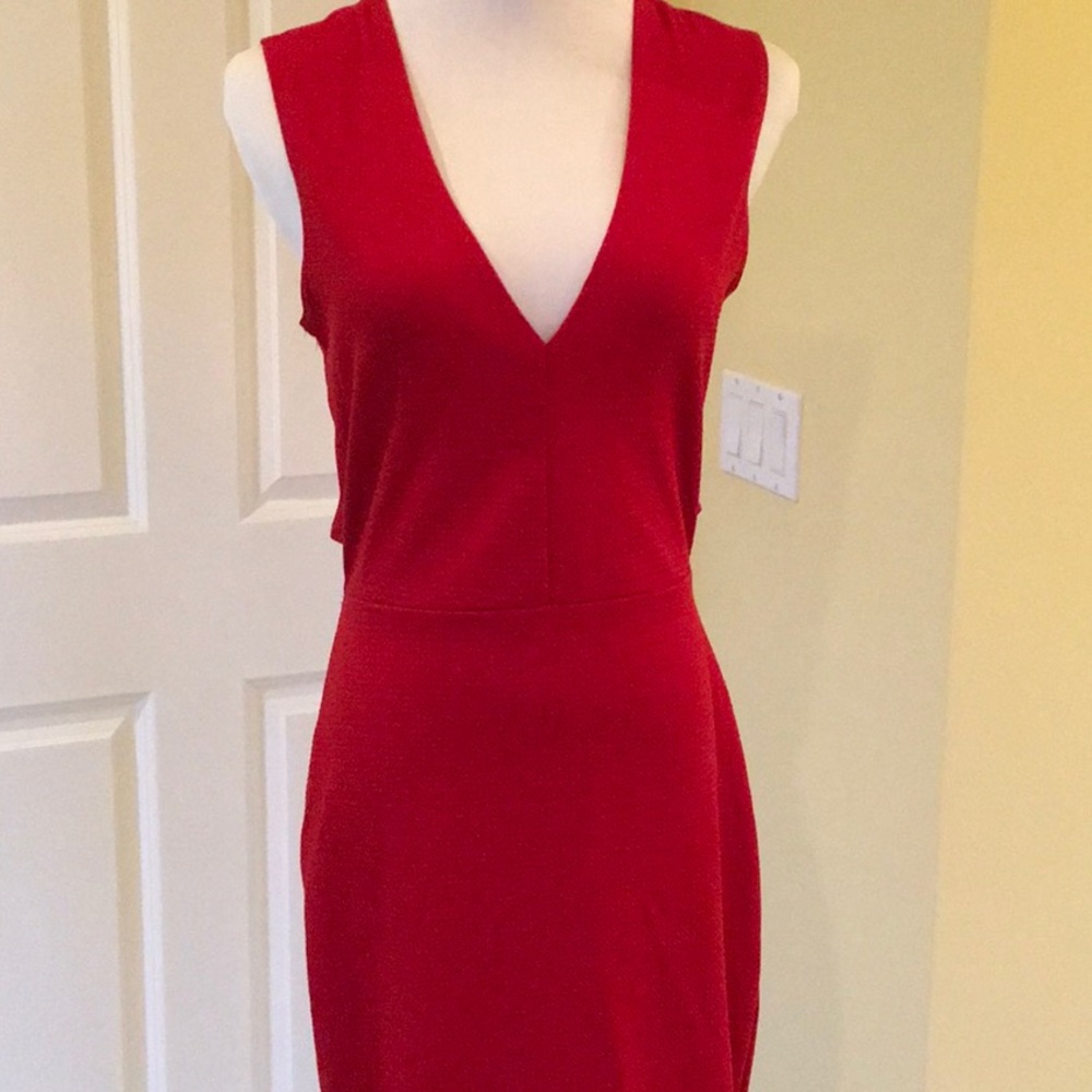 Sizzling red hot midi bodycon